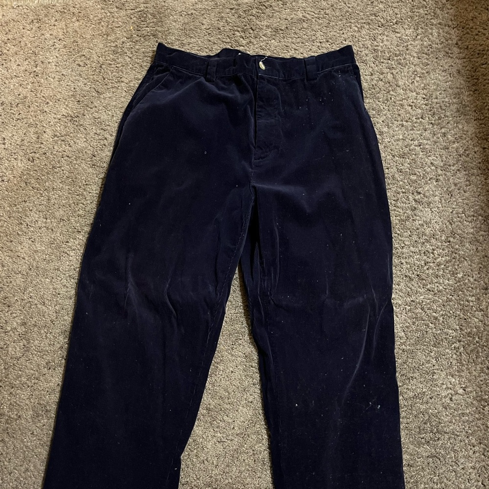 Navy blue Adidas corduroy pants